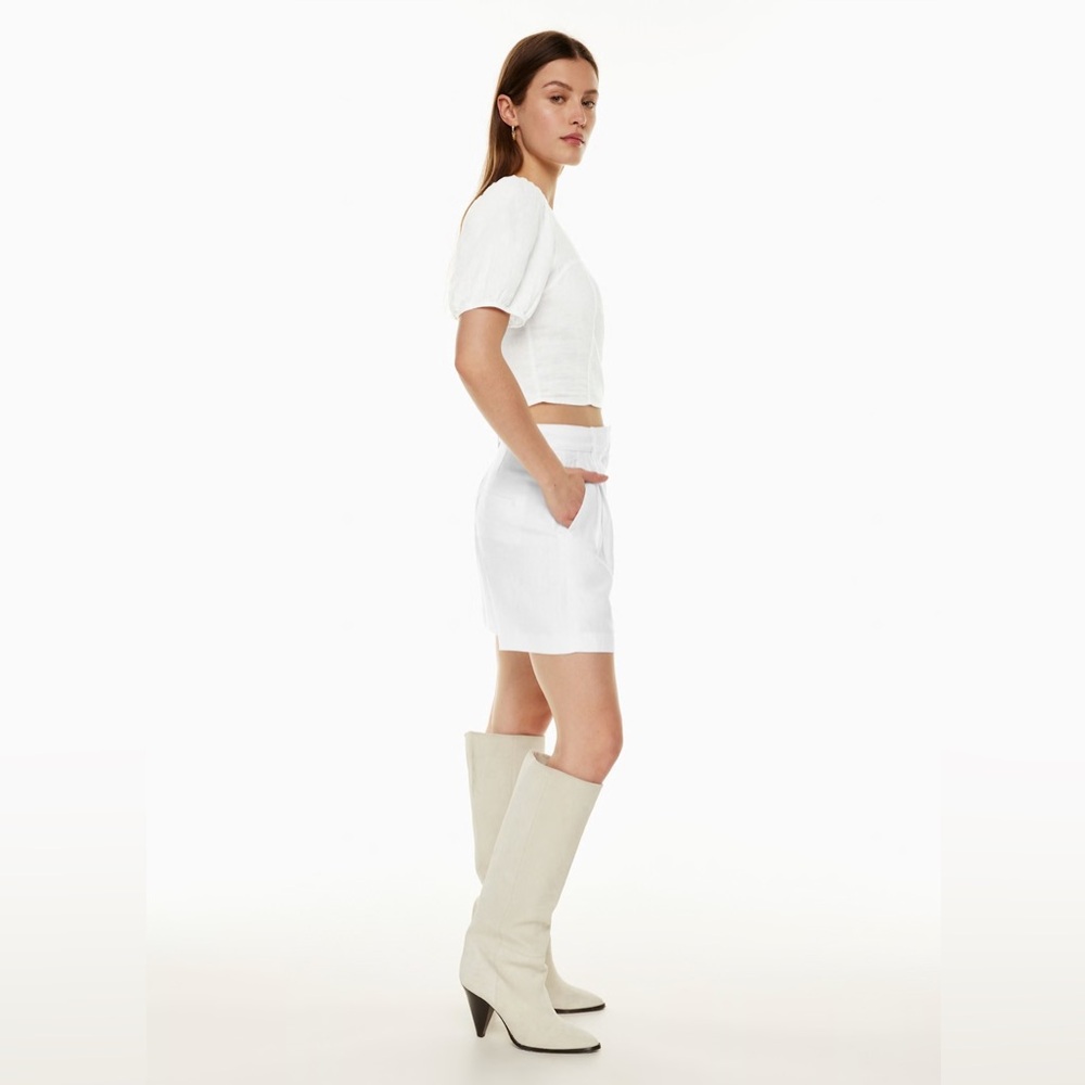 Aritzia Wilfred Linen Effortless Pant, White Size 6 - Picture 3 of 14